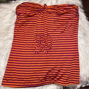 H&M’s orange and purple striped tube top